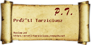 Prátl Tarziciusz névjegykártya